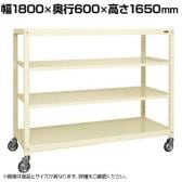 サカエ キャスターラックRK型 幅1800×奥行600×高さ1650mm RKCN-8654I