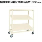 サカエ キャスターラックRK型傾斜棚タイプ 幅1800×奥行750×高さ1650mm RKCN-8753SNUI
