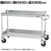 サカエ ステンレスCSパールワゴン ダブルストッパーキャスター仕様 幅600×奥行400×高さ606mm CSP3-6062DSE