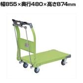 サカエ 特製四輪車 300KGタイプ ハンドブレーキ付き 幅855×奥行480×高さ874mm TAN-22HB