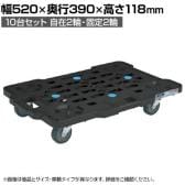 サカエ サカエメッシュキャリー 10台セット自在 固定タイプ 幅520×奥行390×高さ118mm SCR-M400EKBKX