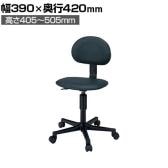 サカエ 作業用ワークチェア キャスター 背もたれ付き 幅390×奥行420×高さ405～505mm C1C-BKN