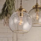 【白熱電球付き】ペンダントライト ポメリー ガラス 照明 1灯 天井照明 LED対応 北欧 シンプル 海外インテリア モダン かわいい インテリア ライト ゴールド