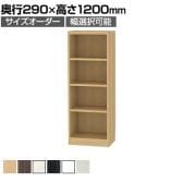 フリーラック 全棚可動 本棚 シェルフ 通常型 強化棚 サイズオーダー タナリオ 幅350～400×奥行290×高さ1200mm 白井産業 国産