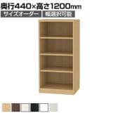 フリーラック 全棚可動 本棚 シェルフ 深型 強化棚 サイズオーダー タナリオ 幅450～600×奥行440×高さ1200mm 白井産業 国産