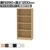 フリーラック 全棚可動 本棚 シェルフ 通常型 強化棚 サイズオーダー タナリオ 幅450～600×奥行290×高さ1200mm 白井産業 国産