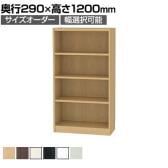 フリーラック 全棚可動 本棚 シェルフ 通常型 強化棚 サイズオーダー タナリオ 幅650～700×奥行290×高さ1200mm 白井産業 国産