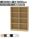 フリーラック 全棚可動 本棚 シェルフ 通常型 強化棚 サイズオーダー タナリオ 幅850～900×奥行290×高さ1200mm 白井産業 国産