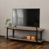テレビボード オープンタイプ 収納 木製 オーク材 ナラ材 無垢 スチール脚 テレビ台 TV台 TVボード ローボード リビング 幅1200×奥行380×高さ415mm テレビスタンド テレビラック