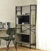 オープンラック 収納 棚 メラミン スチール脚 本棚 シェルフ リビング収納 ディスプレイラック モダン ナチュラル ルンバブル 幅740×奥行310×高さ1550mm 耐荷重5kg/段