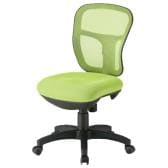 CFメッシュチェア オフィスチェアー/肘無/TO-CF-2M【イエローグリーン・ブルー・ブラック・オレンジ】