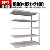 【追加/増設用】TRUSCO スチールラック M5型中量棚 オープンラック 幅1800×奥行921×高さ2100mm 5段 連結 免震樹脂ベース付き 日本製 ネオグレー