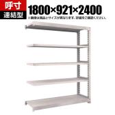 【追加/増設用】TRUSCO スチールラック M5型中量棚 オープンラック 幅1800×奥行921×高さ2400mm 5段 連結 免震樹脂ベース付き 日本製 ネオグレー