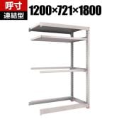 【追加/増設用】TRUSCO スチールラック オープンラック 日本製 M3型中量棚 幅1200×奥行721×高さ1800mm 棚板2段+タイヤ受け2段 連結 ネオグレー