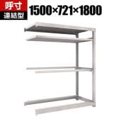 【追加/増設用】TRUSCO スチールラック オープンラック 日本製 M3型中量棚 幅1500×奥行721×高さ1800mm 棚板2段+タイヤ受け2段 連結 ネオグレー