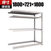 【追加/増設用】TRUSCO スチールラック オープンラック 日本製 M3型中量棚 幅1800×奥行721×高さ1800mm 棚板2段+タイヤ受け2段 連結 ネオグレー