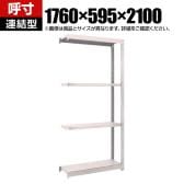 【追加/増設用】TRUSCO スチールラック オープンラック 日本製 M1.5型軽中量棚 幅1760×奥行595×高さ2100mm 4段 連結 ネオグレー