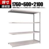 【追加/増設用】TRUSCO スチールラック オープンラック M2型軽中量棚 収納ラック 日本製 幅1760×奥行600×高さ2100mm 4段 連結 ネオグレー