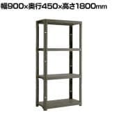 TRUSCO プラスチック棚 高さ1800mm 4段タイプ コーナーキャップ4個付き 日本製 つや消しOD