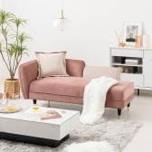 ソファ 2人掛け ベルベッド クッション付き シェーズロング 長椅子 コンパクト 一人暮らし ロータイプ くすみカラー 韓国インテリア 幅1560×奥行790×高さ660mm