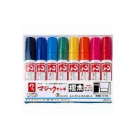 EC-MGDC-8 8色セット 油性マーカー マジック マジックインキ 極太 18～10mm 各色1本 寺西