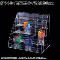 筆記具陳列ケース 6列5段 ペン立て ペンディスプレイ アクリル 文具 文房具 筆記用具 ボールペン ディスプレイケース 店舗什器 業務用 収納 透明 クリア 雑貨