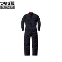 スリードラゴン 長袖つなぎ服 50000-006 ブラック-3L 前開き部分ファスナー式