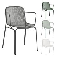 アダル ADAL ヴィラ アーム付き ミーティングチェア ダイニング スタッキング可能 屋外 アウトドア ガーデンチェア スチール製 幅580×奥行540×高さ770mm