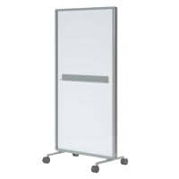 アスプルンド RANGO ホワイトボード パーテーション 衝立 間仕切り 脚付き キャスター付き 両面 ラック付き シンプル 移動式 幅900×奥行500×高さ1845mm WorkPlus