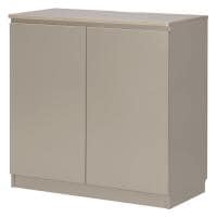 アスプルンド NOMUSS キャビネット 収納棚 木製 オフィス収納 カウンター 両開き 可動棚 配線孔付き 幅1000×奥行500×高さ1000mm WorkPlus