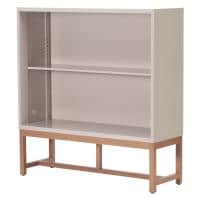 アスプルンド FLEX-WIZ STORAGE オープンシェルフ 収納棚 キャビネット 本棚 オフィス収納 スチール 脚付き 木脚 幅1180×奥行400×高さ1250mm WorkPlus