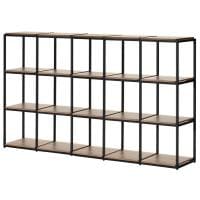 ASPLUND JUNGLE-GYM SHELF BOARD SET ジャングルジムシェルフセット ボード付き 5列3段 オープン シェルフ 棚 収納 幅2020×奥行400×高さ1235mm WorkPlus