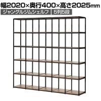 ASPLUND JUNGLE-GYM SHELF BOARD SET ジャングルジムシェルフセット ボード付き 5列5段 オープン シェルフ 棚 収納 幅2020×奥行400×高さ2025mm WorkPlus
