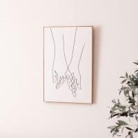 アートパネル C モダン 北欧 モノクロ 白黒 手 A2 絵 絵画 インテリア雑貨 アート デザインボード インテリア 飾り 壁掛け 壁飾り 幅400×奥行25×高さ600mm