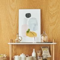 アートパネル F モダン 北欧 モノクロ 白黒 線 A2 絵 絵画 インテリア雑貨 アート デザインボード インテリア 飾り 壁掛け 壁飾り 幅400×奥行25×高さ600mm