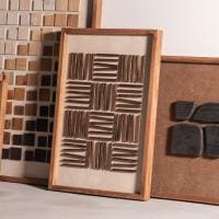 アートボード 天然木 木製 古材 パイン古材 ウッド 立体 3D 長方形 モダン 北欧 絵 アートパネル フレーム 立て掛け 壁掛け 壁面 壁画 幅420×奥行40×高さ620mm