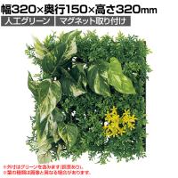 ベルク フェイクグリーン ウォールグリーン マグネットグリーン マットパネルタイプ25角 人工 造花 GR-1245 幅320×奥行150×高さ320mm