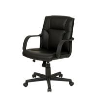 レザーチェア ディレット ロータイプ 肘付き オフィスチェア ミーティングチェア 幅630×奥行760×高さ835～910mm