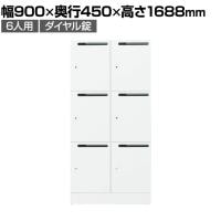 イナバ iprea イプリア 投函口付 ダイヤル錠 6人用 Mサイズ パーソナルロッカー 収納 国産 IPR-16-6P-DP TP0051 幅900×奥行450×高さ1688mm