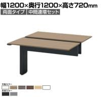 【追加/増設用】ITOKI INTERLINK R インターリンクRパネル脚・両面タイプ中間連増セット フリーアドレスデスク 幅1200×奥行1200×高さ720mm CLR-122TES