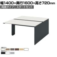 【本体】ITOKI(イトーキ) INTERLINK R インターリンクRパネル脚・両面タイプスタートセット フリーアドレスデスク 幅1400×奥行1600×高さ720mm CLR-146SES