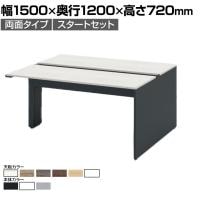 【本体】ITOKI(イトーキ) INTERLINK R インターリンクRパネル脚・両面タイプスタートセット フリーアドレスデスク 幅1500×奥行1200×高さ720mm CLR-152SES