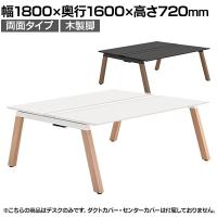 【本体】ITOKI(イトーキ) アフィーノ フリーアドレスデスク ワークベンチ 両面タイプ 木製脚 会議机 アクリル化粧板 幅1800×奥行1600×高さ720mm 日本製