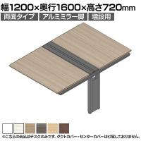 【追加/増設用】ITOKI(イトーキ) アフィーノ ワークベンチ 両面タイプ アルミミラー脚 会議机 メラミン化粧板 幅1200×奥行1600×高さ720mm 日本製