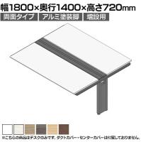 【追加/増設用】ITOKI(イトーキ) アフィーノ ワークベンチ 両面タイプ アルミ塗装脚 会議机 メラミン化粧板 幅1800×奥行1400×高さ720mm 日本製