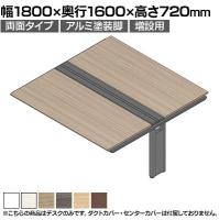 【追加/増設用】ITOKI(イトーキ) アフィーノ ワークベンチ 両面タイプ アルミ塗装脚 会議机 メラミン化粧板 幅1800×奥行1600×高さ720mm 日本製