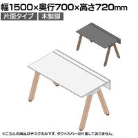 【本体】ITOKI(イトーキ) アフィーノ フリーアドレスデスク ワークベンチ 片面タイプ 木製脚 会議机 アクリル化粧板 幅1500×奥行700×高さ720mm 日本製