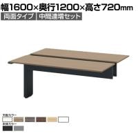 【追加/増設用】ITOKI INTERLINK R インターリンクRパネル脚・両面タイプ中間連増セット フリーアドレスデスク 幅1600×奥行1200×高さ720mm CLR-162TES