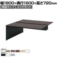 【本体】ITOKI(イトーキ) INTERLINK R インターリンクRパネル脚・両面タイプエンドセット フリーアドレスデスク 幅1800×奥行1600×高さ720mm CLR-186EES
