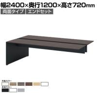 【本体】ITOKI(イトーキ) INTERLINK R インターリンクRパネル脚・両面タイプエンドセット フリーアドレスデスク 幅2400×奥行1200×高さ720mm CLR-242EES